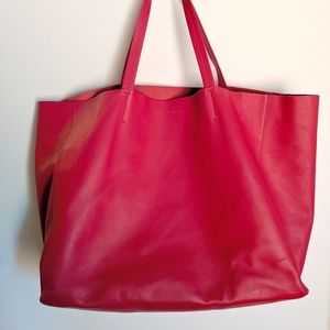 Céline Fuchsia Lambskin Cabas Horizontal Tote NWT